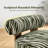 2-Pieces Zebra Strips Accent Chair With Cylindrical Back Chenille Upholstered Cozy Chair With Wood Frame Cute Chair For Living Room, Bedroom-123044674