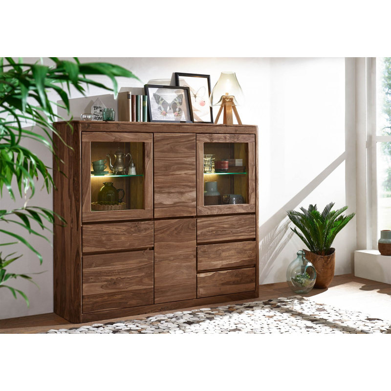 Toronto 166cm Sideboard, Smoked Cherry