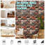 10 x 3 x 3 carreaux de brique autocollant mural papier peint panneau de mousse 13,8 x 15,2 po
