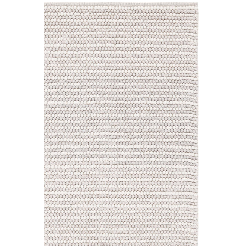 Tapis ivoire / beige fait à la main Charvik, Rectangle 2 pi x 3 pi