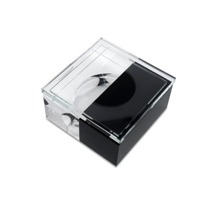 Shallow Black Clear Shallow Bowl