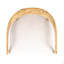 Chaise avec accoudoirs tonneau 26,5 po, chenille blanche coquillage