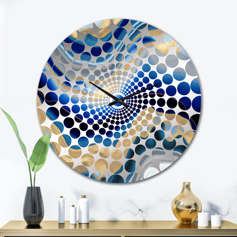 Yeudiel - Horloge murale abstraite transitionnelle, Grand