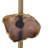 Table Lamp With Agate Slice And White Drum Shade
