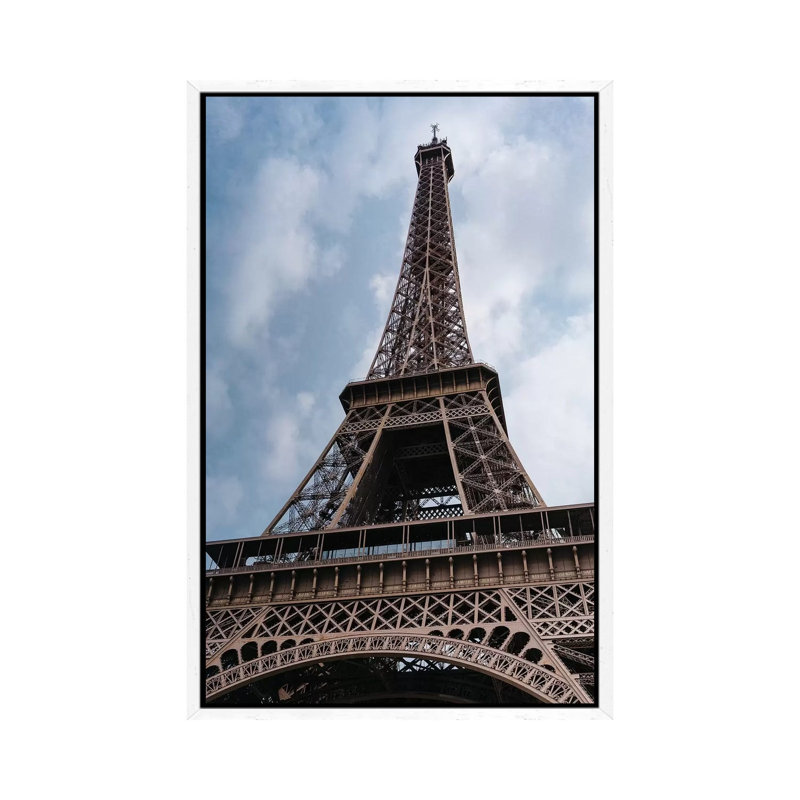 Eiffel Tower XI by Bethany Young - Print on Canvas, White Framed, 101.6cm H x 66.04cm W x 3.81cm D