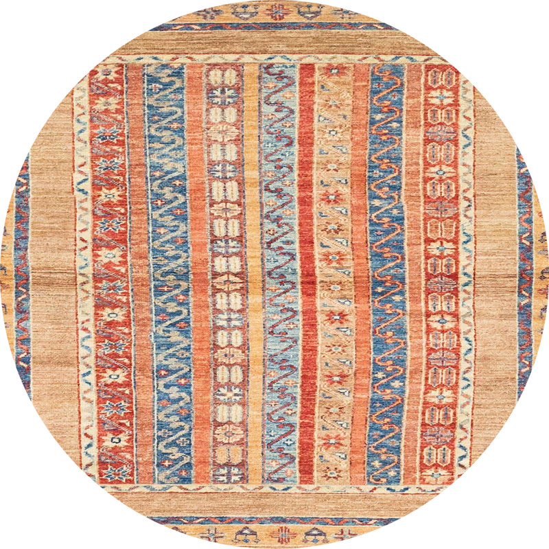 Abstract Indoor Rug, Round 5'