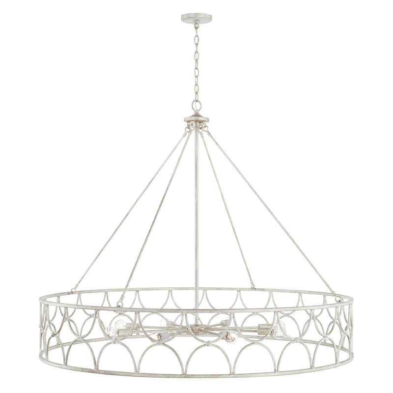 8 - Light Dimmable Drum Chandelier
