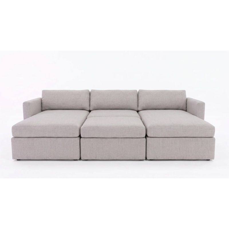 Canapé modulaire avec repose-pieds All Modern - symétrique Truffle