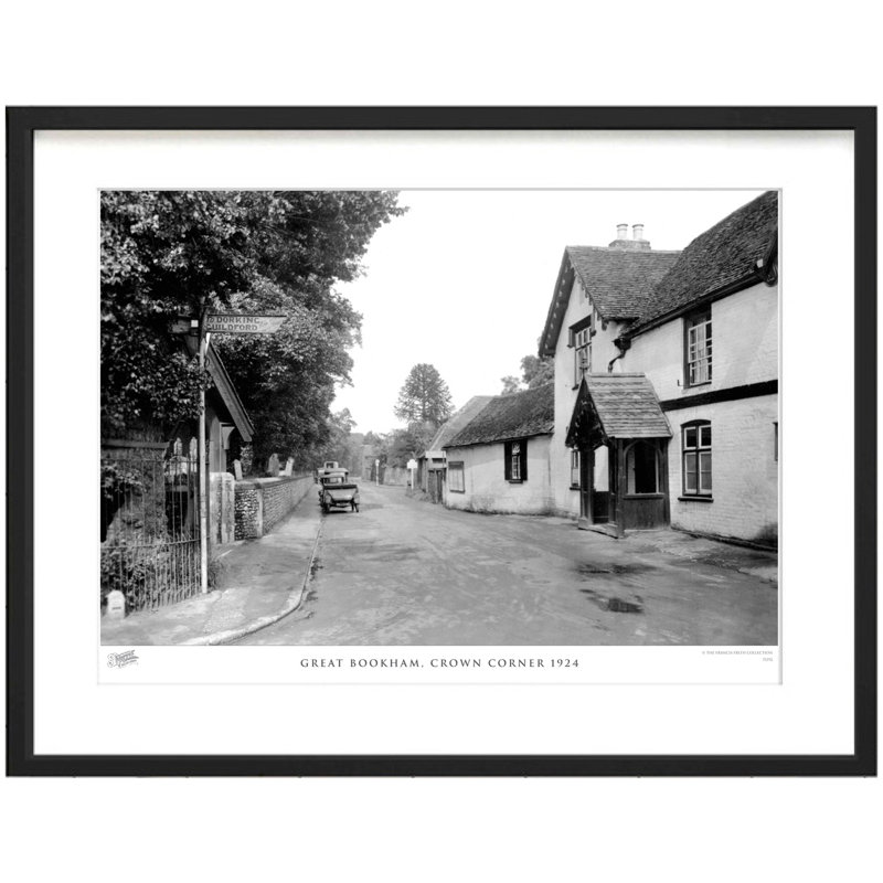 Great Bookham, Crown Corner 1924 by Francis Frith - Single Picture Frame Print, 45cm H x 60cm W x 2.3cm D