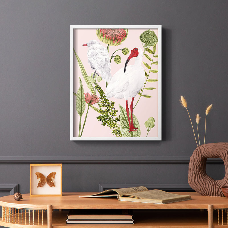Birds in Motion II, reproduction encadrée - bois massif, Blanc, H 28 po x l 22 po