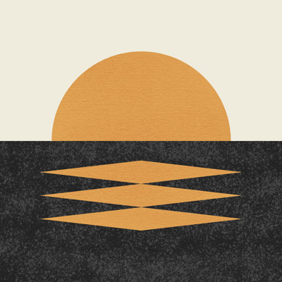«Sunset Sunset Geometric Midcentury Style» par Ga-Young Yoo Aberbache - reproduction