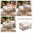 Patio Aluminum 5 Person Conversation Set With Concrete Table And Ottomans-1684498746