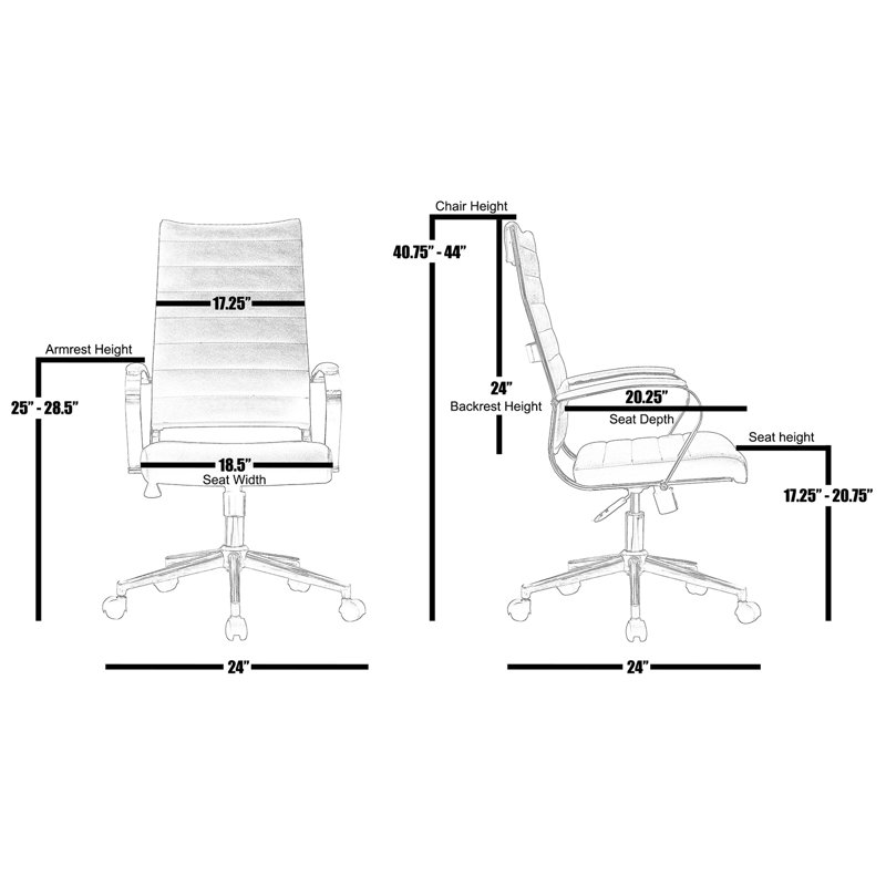 Fauteuil de bureau pivotant Hyndman Mid Century, Brun