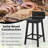 24.5" Counter Height Bar Stools Set of 4 w/ Footrest Solid Rubber Wood Legs-5328761-5328763