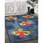 Tapis décoratif bleu Zanna-131724371