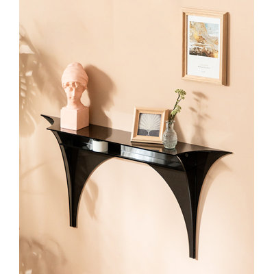 Contemporary Wall Shelf Console with Artistic Arch Silhouette