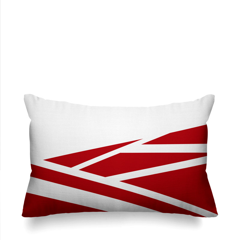 Coussin décoratif intérieur / extérieur Rutherford Loop, Rouge