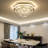 18in Floral LED Flush Mount Chandelier Crystal Ceiling Light-116642402