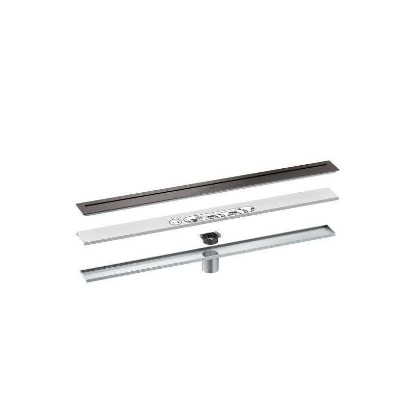 AXOR Drains Floor Installation 31 1/2", Brushed Black Chrome