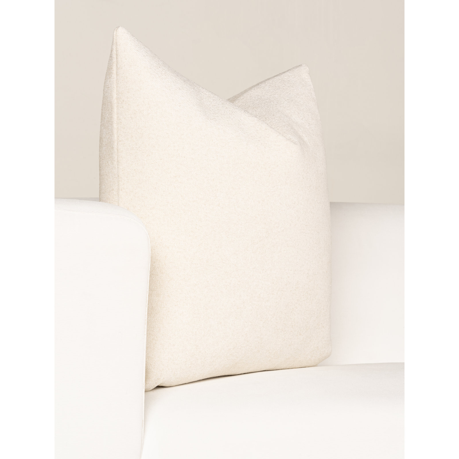 Cascade 36" x 30" Pillow Cover and Insert, Cream, Square 20", Polyester