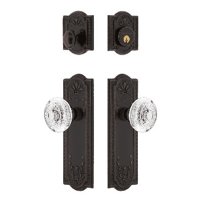 Nostalgic Warehouse Meadows Entry Set with Crystal Egg & Dart Knob
