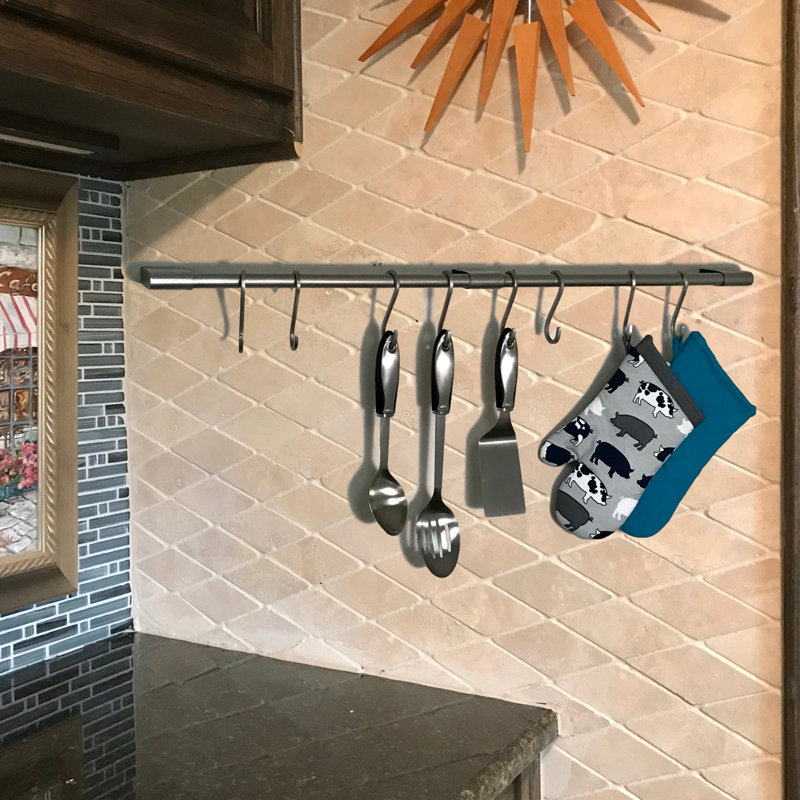 Barre à serviettes murale 36,25", Nickel brossé