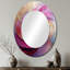 Abstrait Lavande Tranquility Balance IV - Miroir mural moderne ovale-676059608