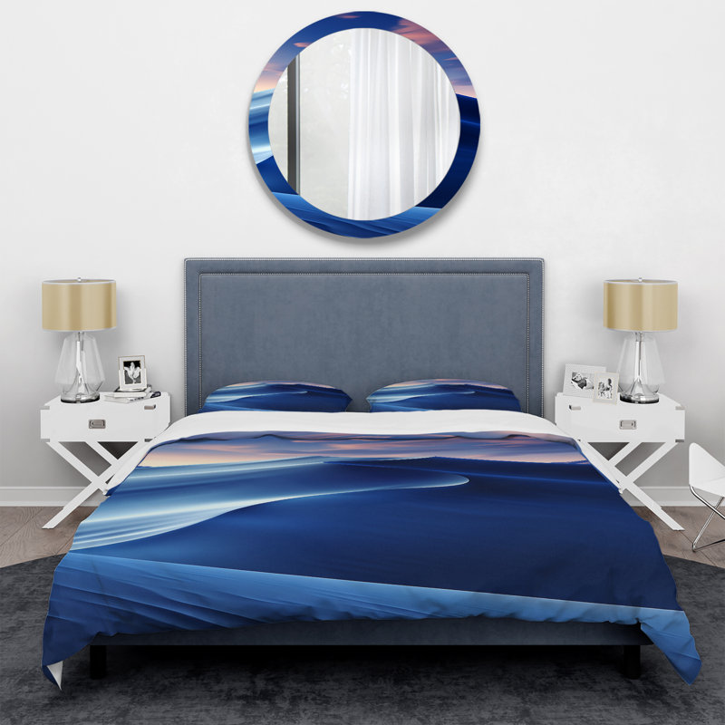 Ensemble de housse de couette Blue Dunes, Housse de couette pour très grand lit et 2 très 