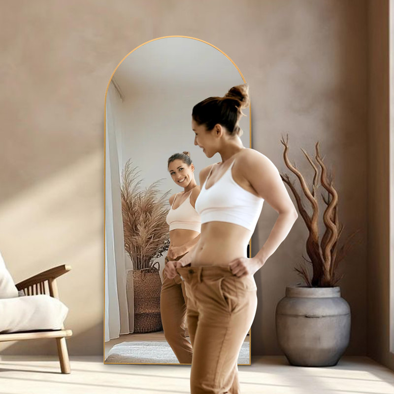 Miroir pleine grandeur Andin, 64 po x 21 po, Or