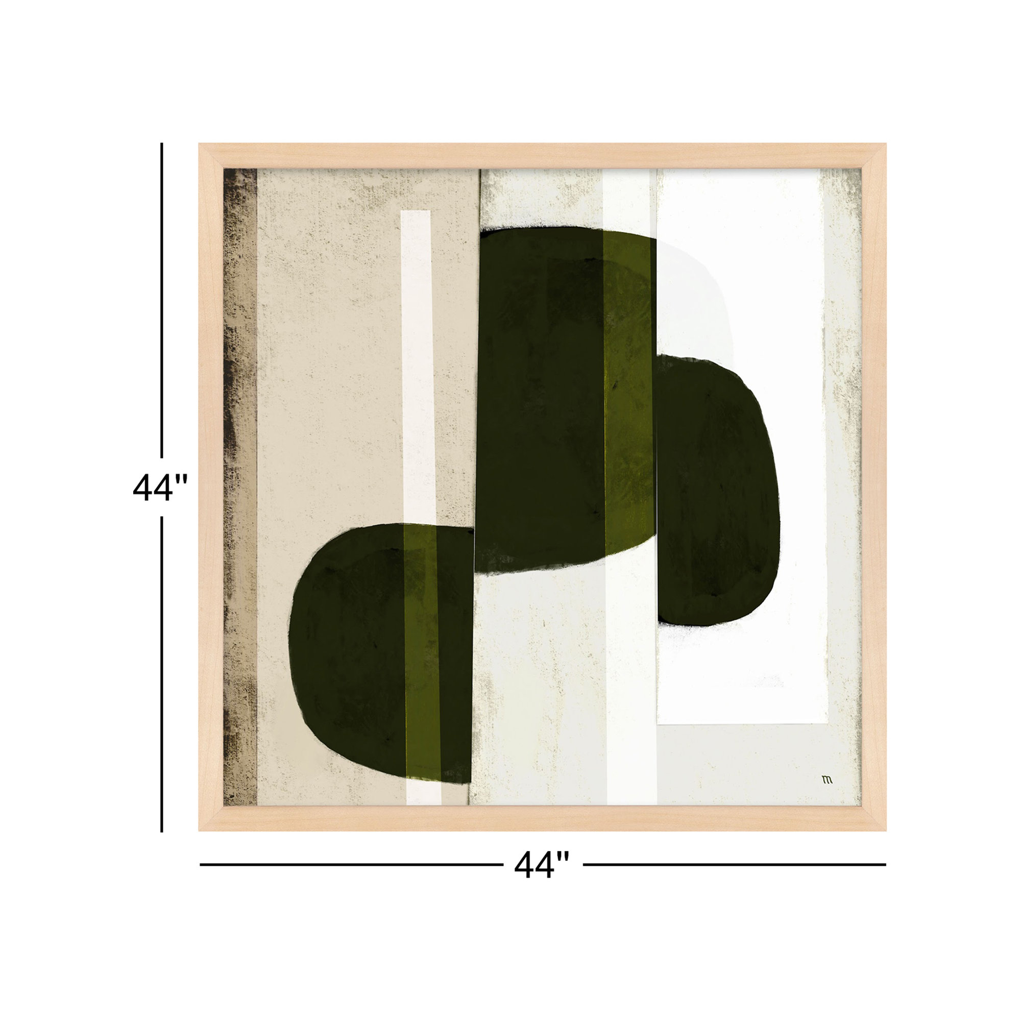 Collage 2 by StudioM, Maple Framed Paper, 44" H x 44" W x 1.25" D