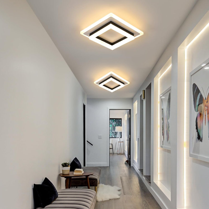 LED Flush Mount, Matte Black