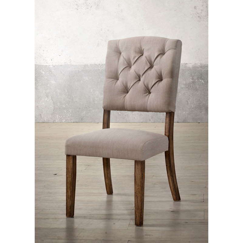 Ensemble de 2 chaises d'appoint en lin Bernard, Chêne