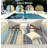 Outdoor Rug 10x20 Large Outdoor Plastic Straw Rug, Waterproof Reversible Plastic Camping Mat Easy Clean Non-Shedding Outside Patio Rug for Backyard Picnic Porch Deck RV, Yellow Teal-966957965-966957966