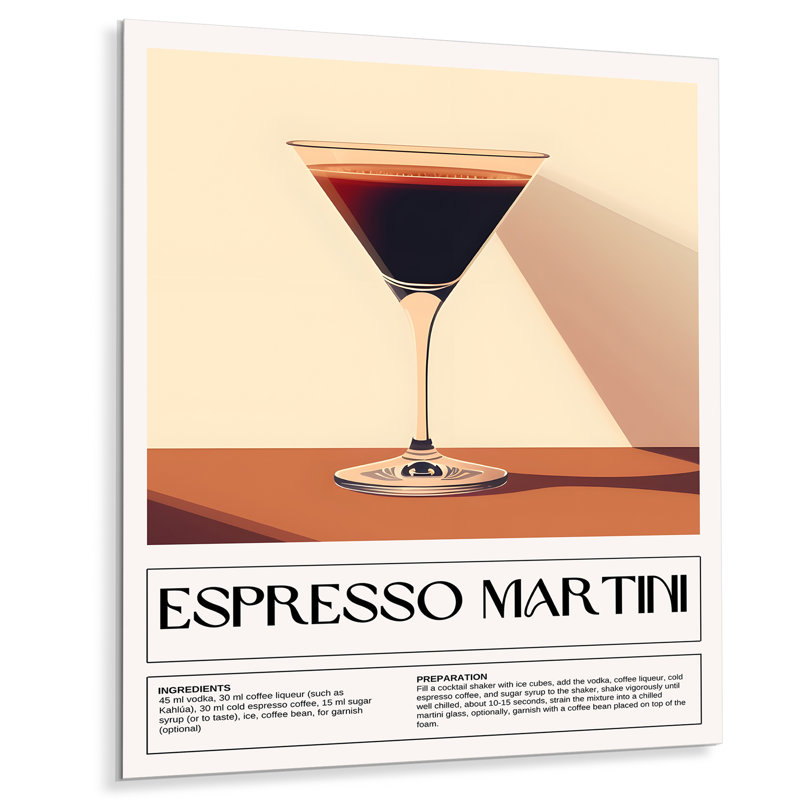 «Straight Up Espresso Martini», impression d'art mural, H 32 po x l 24 po, Sans cadre