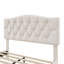 Upholstered Platform Bed With Saddle Curved Adjustable Headboard And Diamond Tufted Details,Wooden Slats And Metal Support, No Box Spring Needed,Beige-189779505