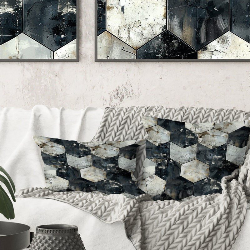 Coussin décoratif Glamour Hexagon III - Glam, H 16 po x l 16 po
