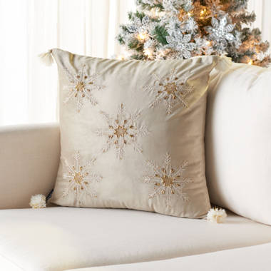 Safavieh Holiday Tree Pillow - Maroon / Gold