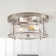 Alixandra 2-Light Flush Mount Hammered Glass Ceiling Light with Metal Frame