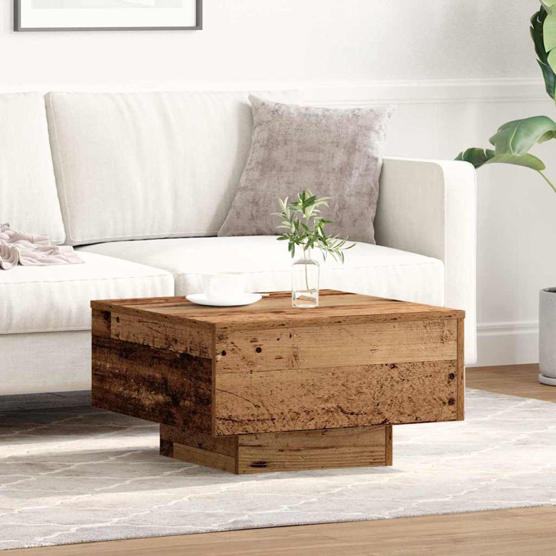 Coffee Table, Old Wood, 31 Cm, Brown, 31" H x 55" W x 55" L