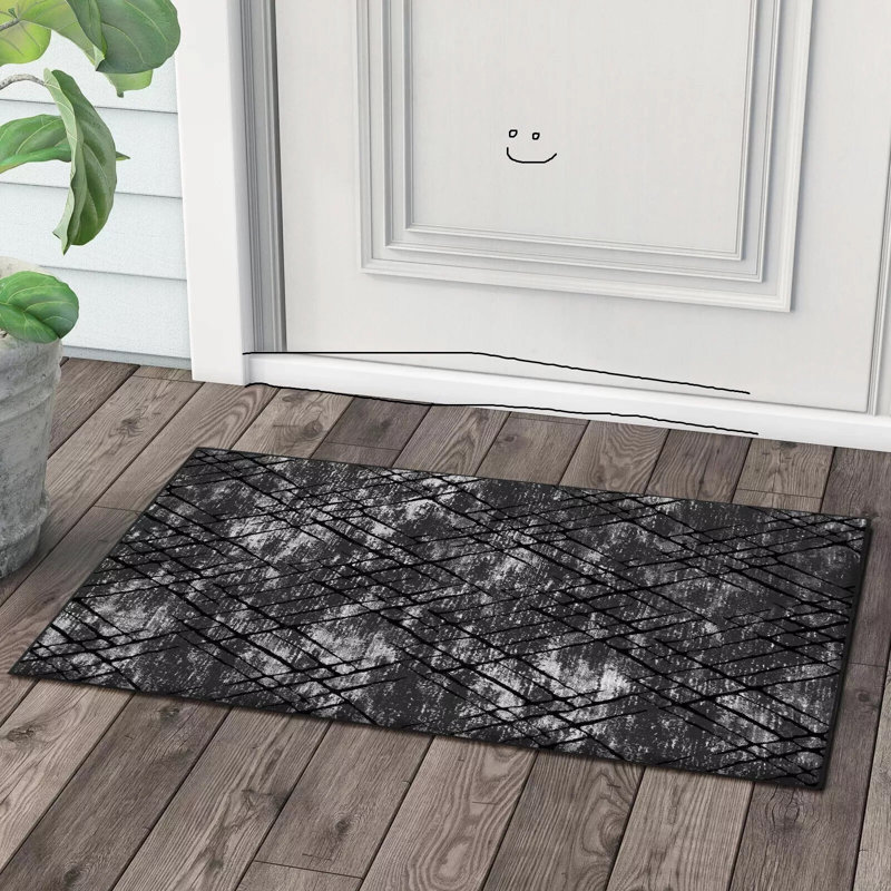 Indoor Small Large Washable Rugs Kitchen Floor Door Mat, Rectangle 50 x 80cm, Grey