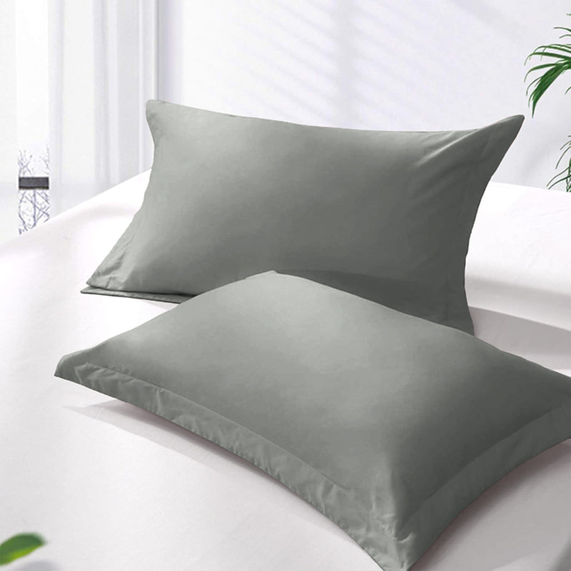 300TC Microfiber Duvet Cover Set – Reversible Luxury 3-Piece, Single Duvet Cover + 1 Standard Pillowcase, Grey