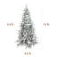 Arbre de Noël artificiel enneigé avec pin de montagne 7,5 pi avec base Fraser Hill Farm-1216549681