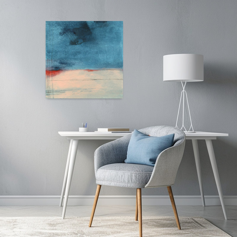«Wandering Water», art contemporain abstrait, 24" H x 24" W