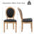 Upholstered Dining Side Chairs,Black-650722708