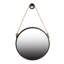 Miroir rond moderne de 29,5 po avec cadre noir et corde tenace tenace pour le salon-731319302-731319352