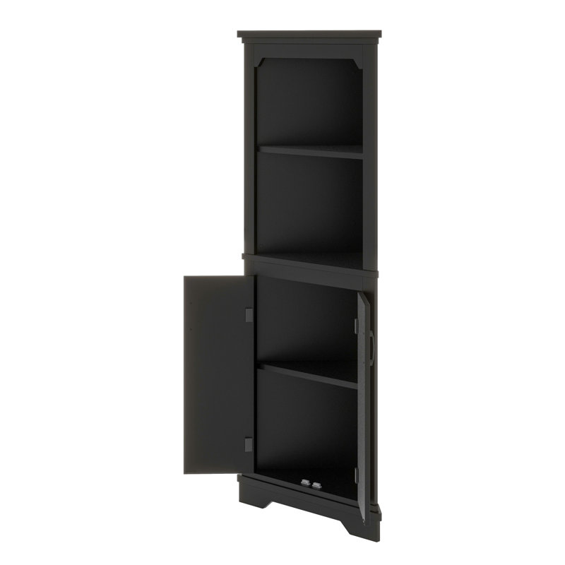 Grande armoire d'angle avec portes, Noir