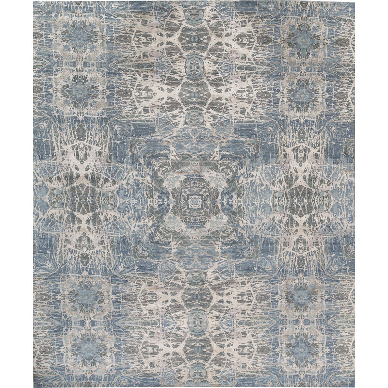 Himalayan Art Windsom Handmade Wool Abstract Area Rug, Rectangle 8'2" x 9'9"