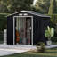 7ft X 4ft Lockable Metal Garden Storage Shed With Foundation & Ventilation – Weather-resistant Outdoor Tool Storage With Double Doors-127349494