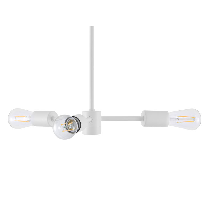 Morethampstead 3 - Light Dimmable Sputnik Sphere Chandelier, White