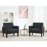 Fauteuil d'appoint capitonné en similicuir de 30,9 po de largeur (ensemble de 2)